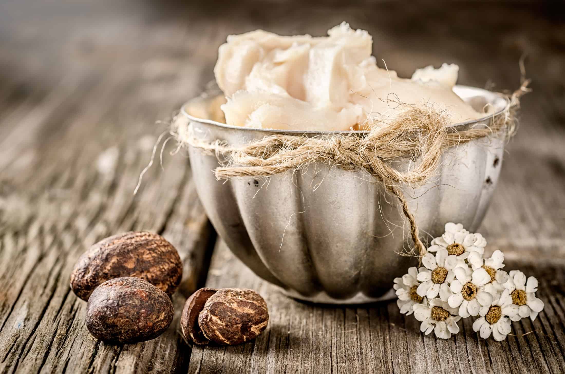 How does shea butter affect skin and hair?